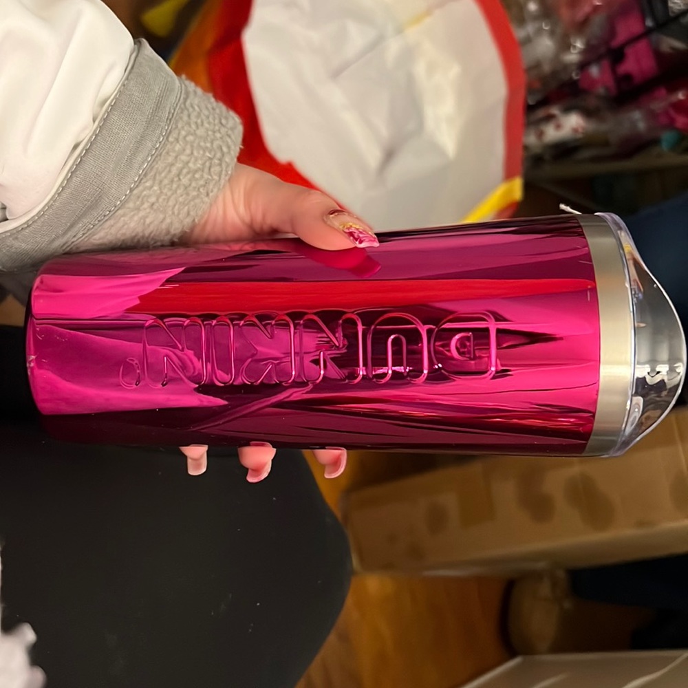 Pink Dunkin cup